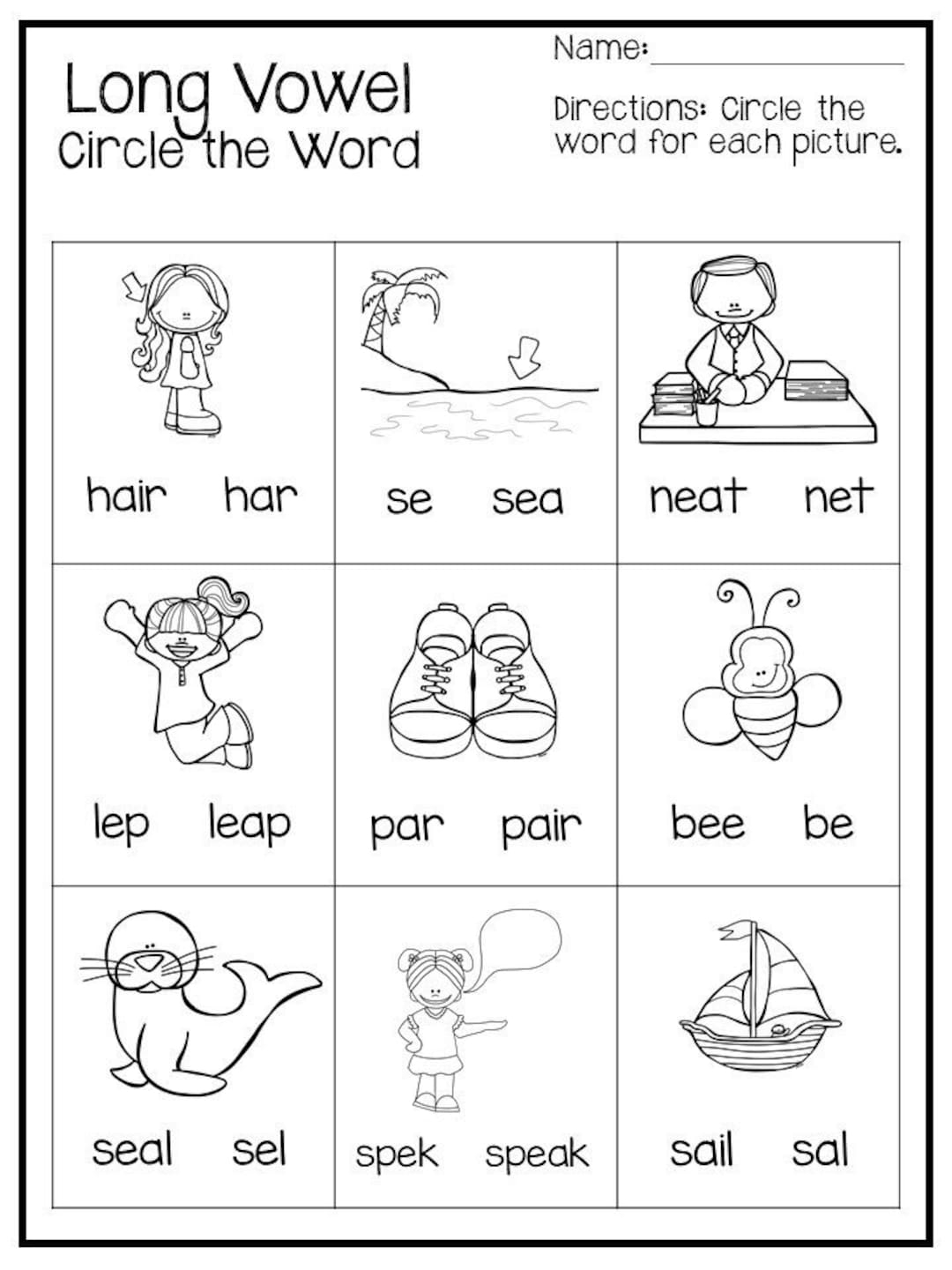 Printable Long I Words Worksheets Kids Activities Blog