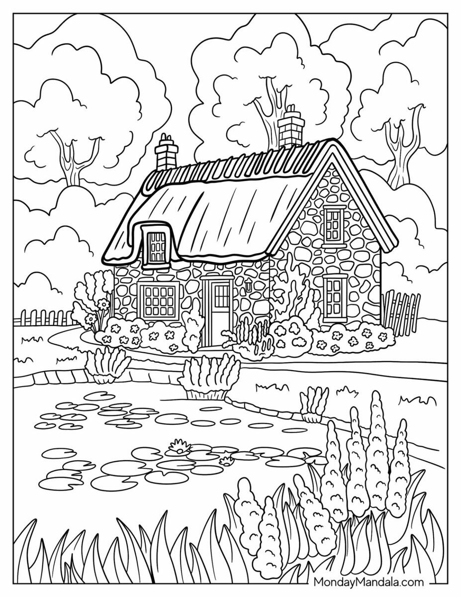 20 Cottagecore Coloring Pages Free PDF Printables