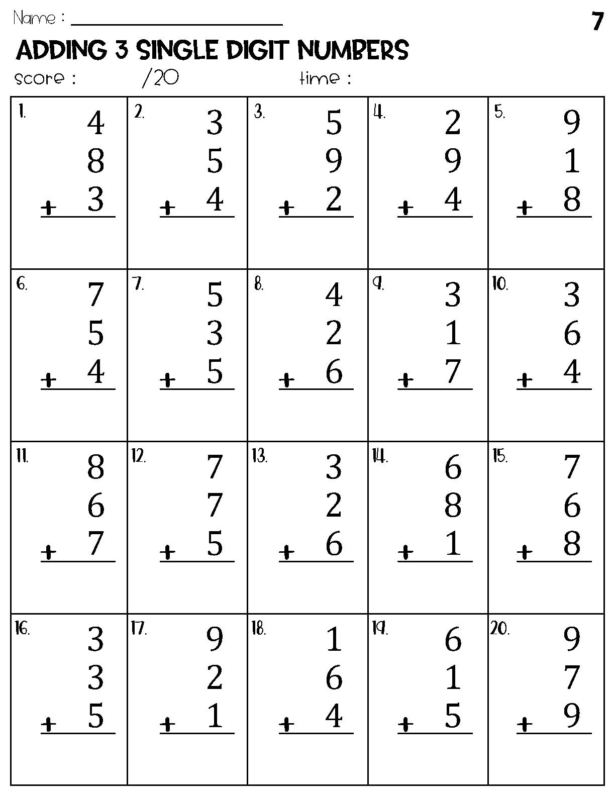 Blank 3 Digit Addition Worksheets Three Digit Addition Regrouping Template Made By Teachers