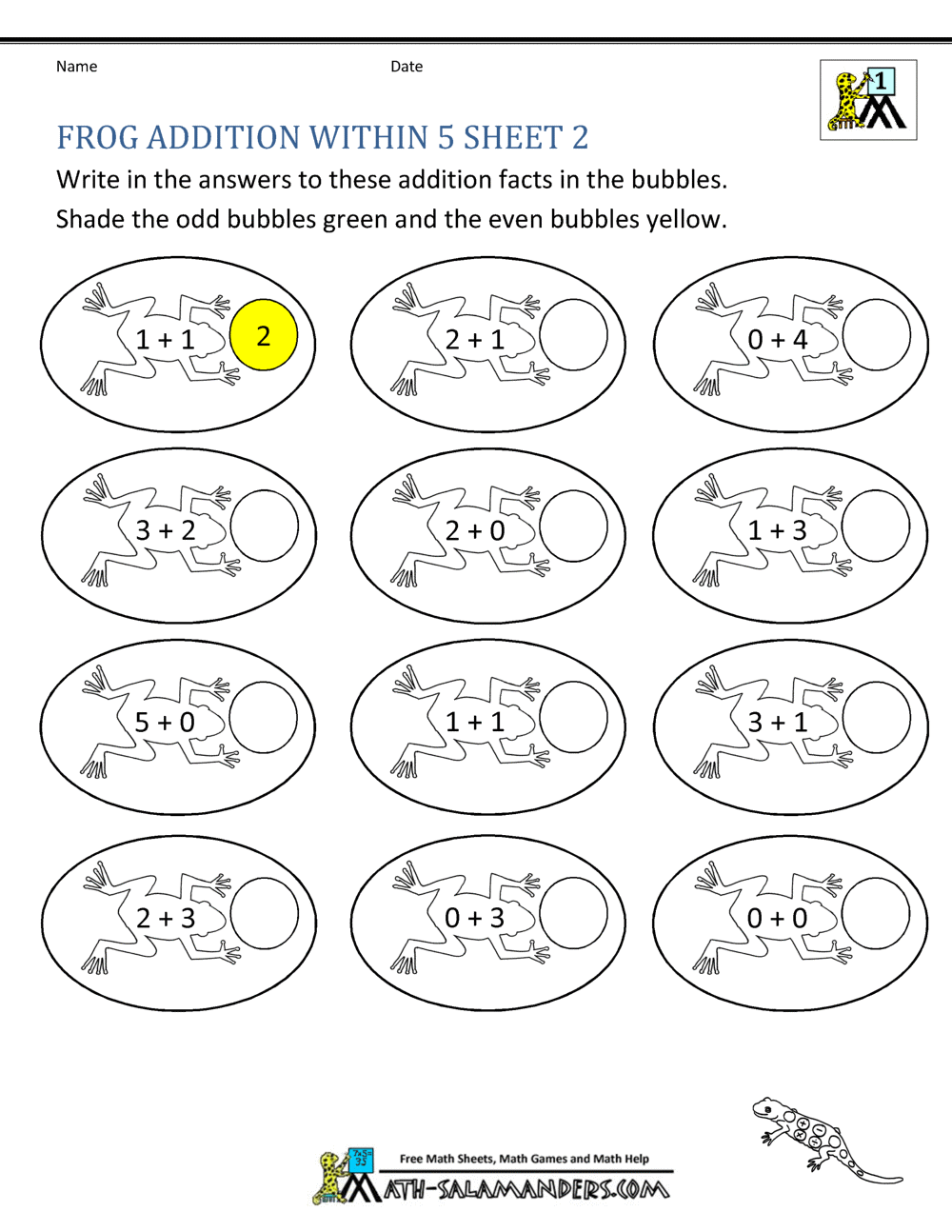 Addition Subtraction To 5 Worksheets For Kindergarten