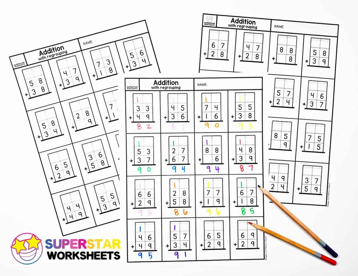 Double Digit Addition With Regrouping For Special Education PRINT And DIGITAL Special Needs For Special Kids