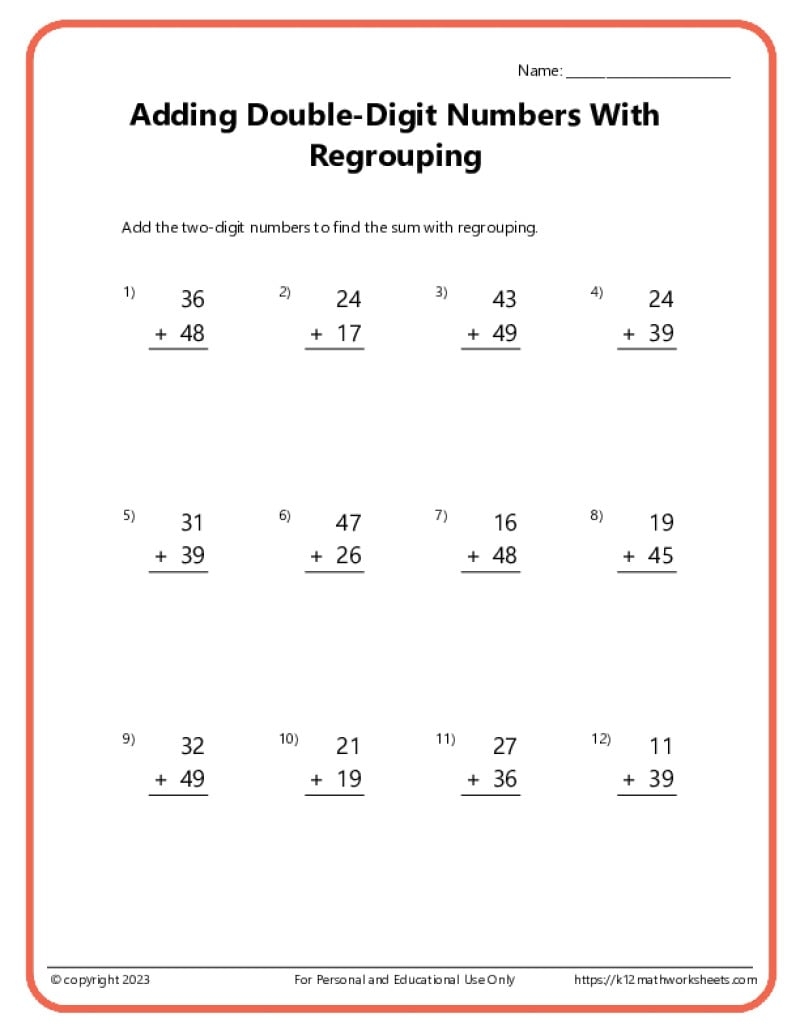 Addition Worksheets