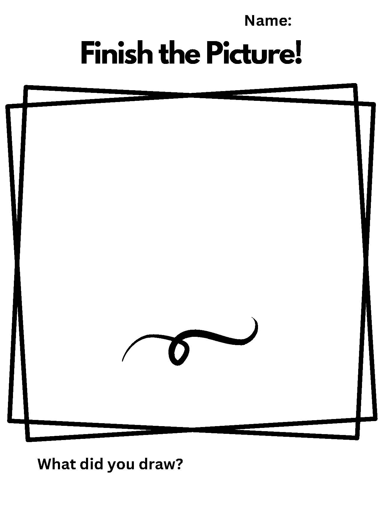Finish This Picture Creative Art Worksheet 10 Worksheets By Michaela Biehl