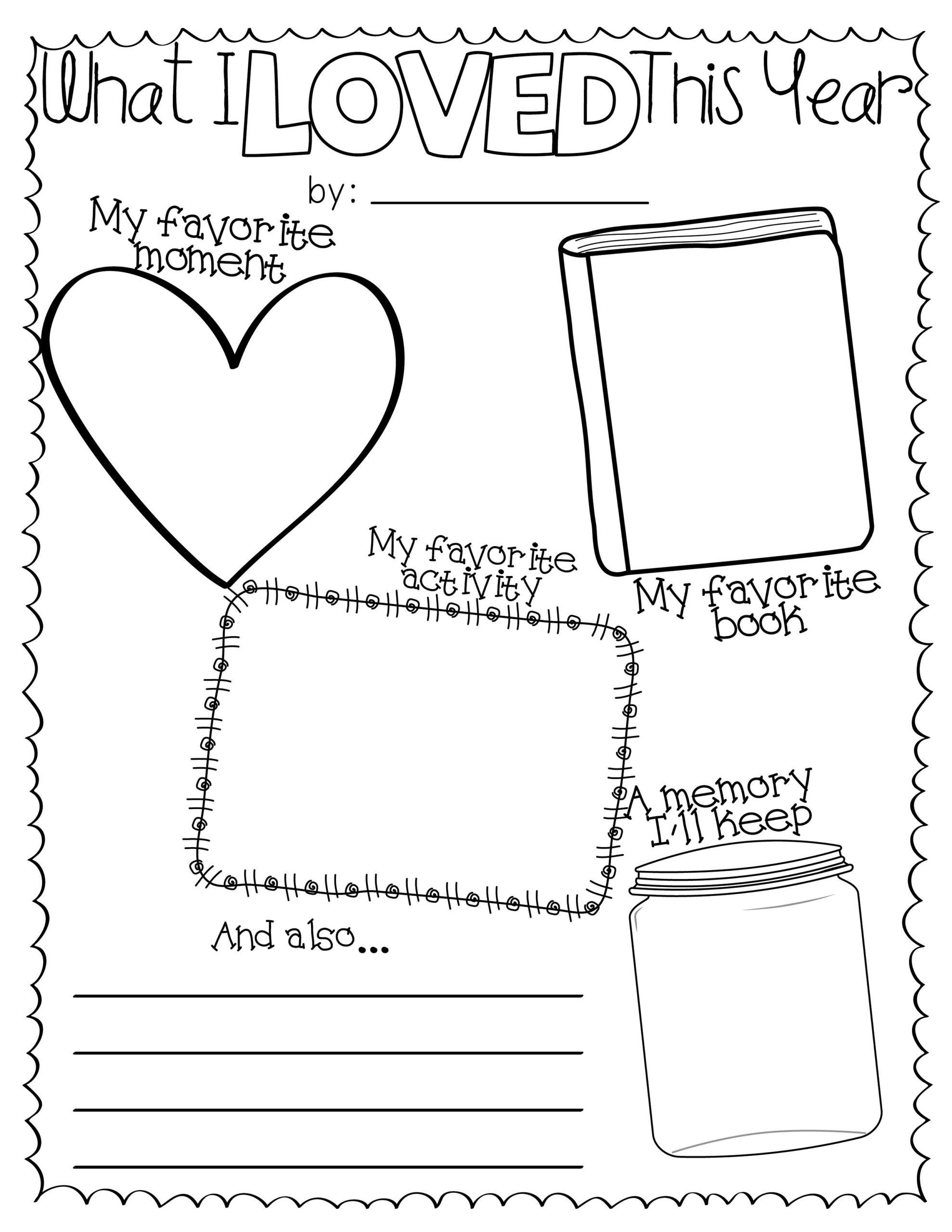 Free Printable End Of Year Activities For Kindergarten Printable Party Favors