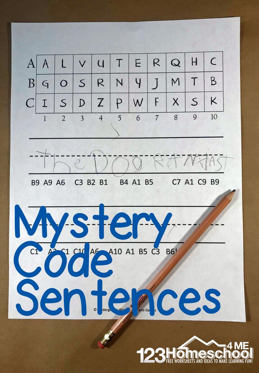 FREE Printable Secret Code For Kids Printable Worksheet