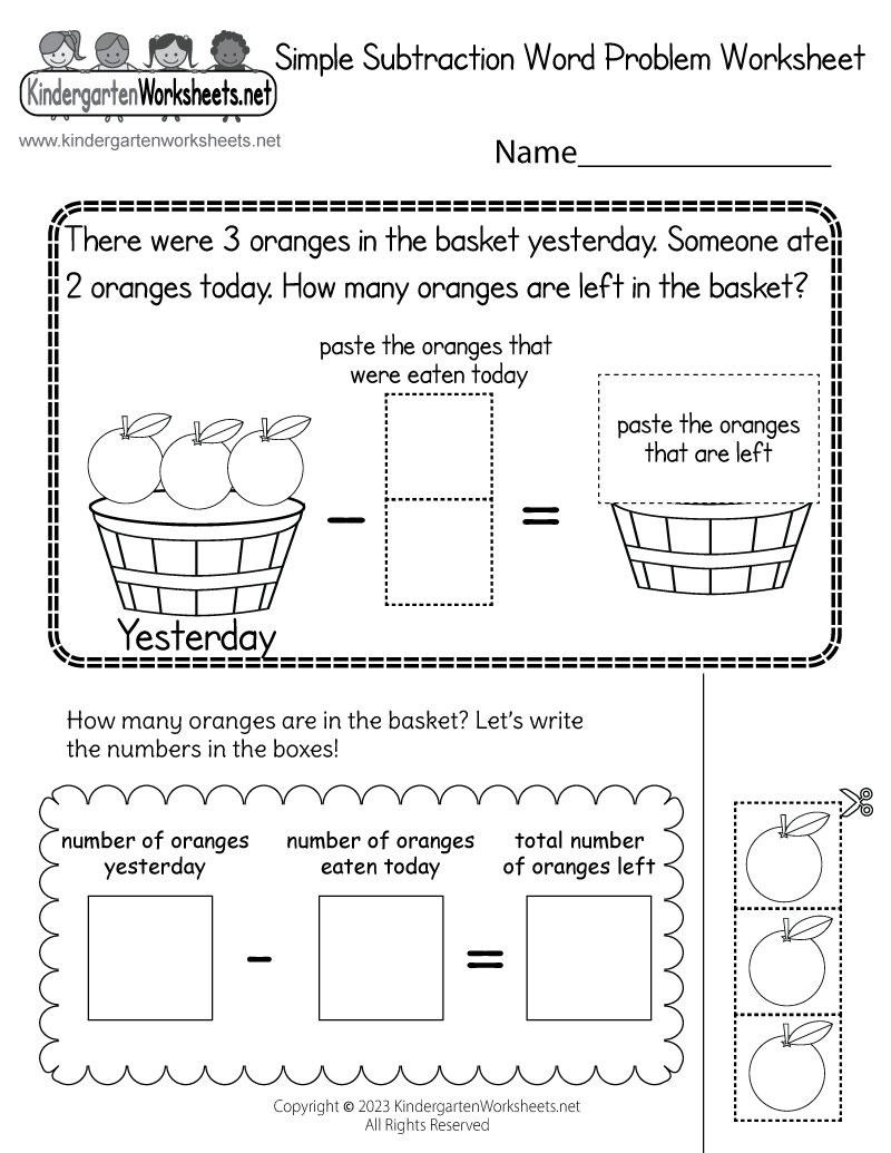 Kindergarten Word Problems Addition Subtraction Made By Teachers