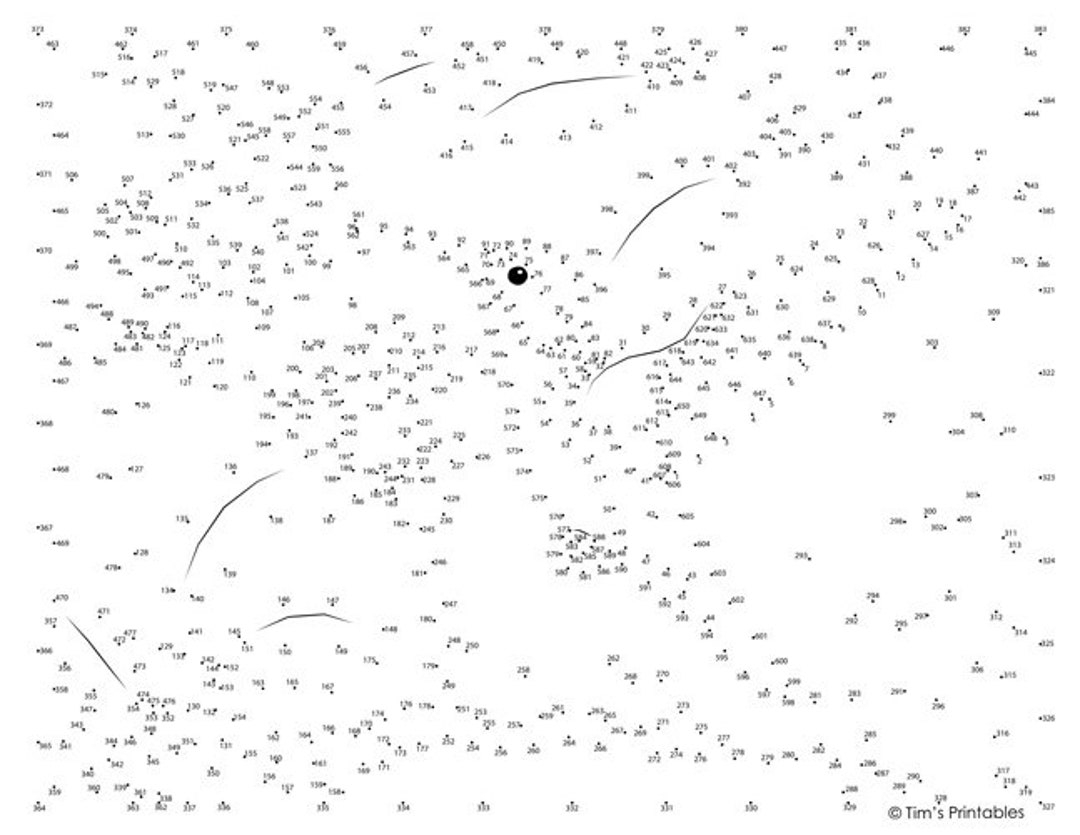 Hummingbird Dot to dot Connect The Dots PDF 650 Dots Etsy