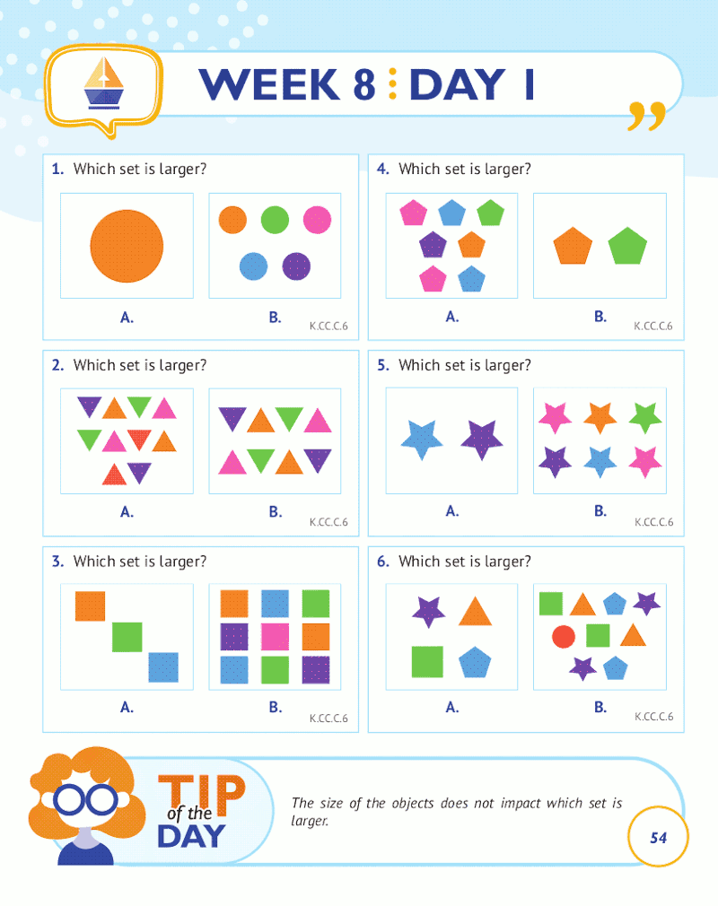 Kindergarten Math Common Core Workbook Daily Practice ArgoPrep