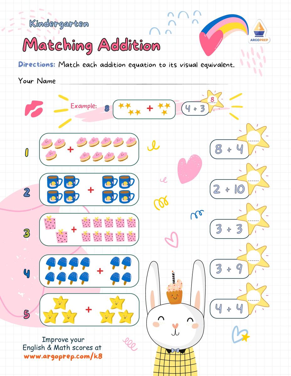 Kindergarten Number Tracing Addition Worksheets For Free ArgoPrep
