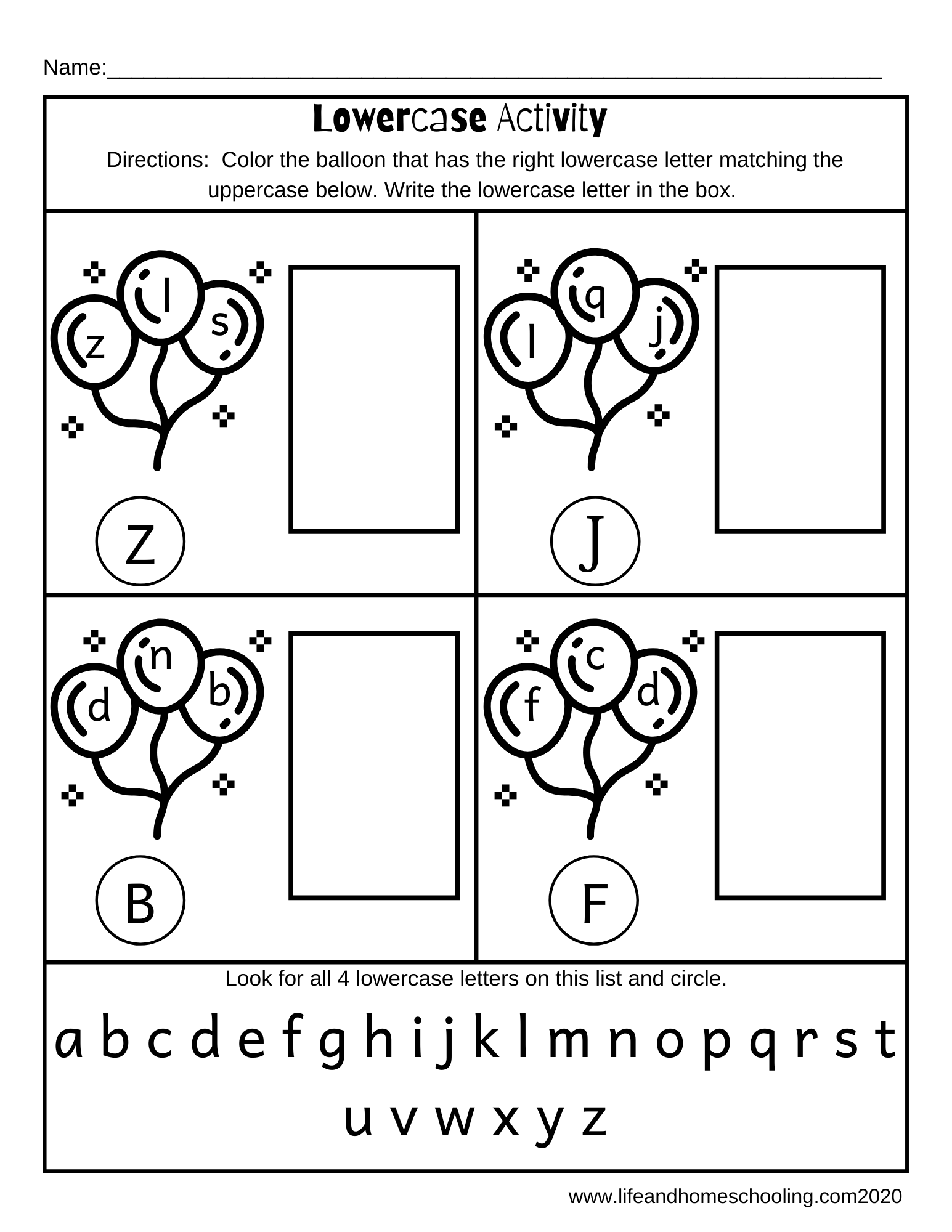 Free Kindergarten Readiness Packet
