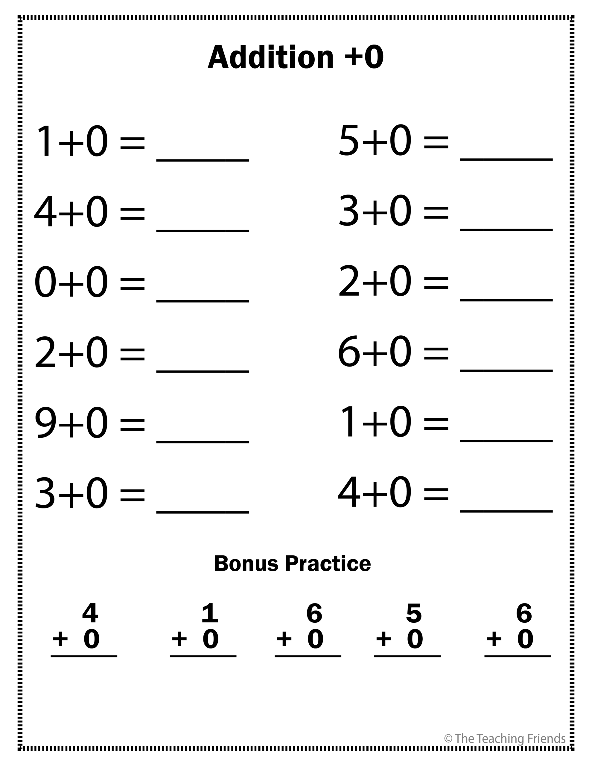 Math Drills Addition And Subtraction Worksheets Timed Test