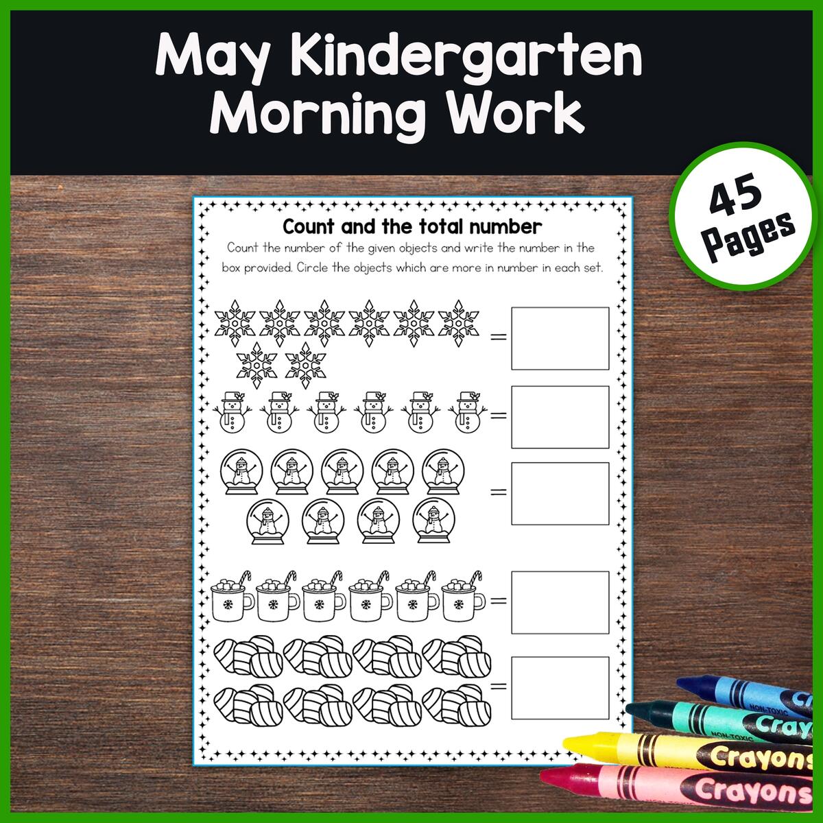 May Morning Work Pack For Kindergarten Common Core Aligned Made By Teachers