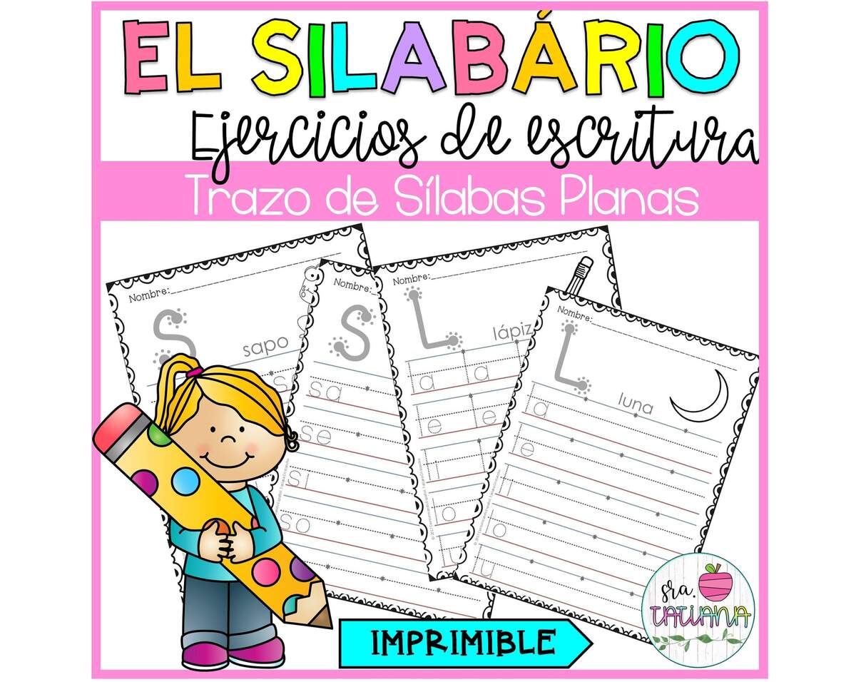 Printable Trace Syllables In Spanish Trazo De S Labas Las Silabas El Alfabeto Lectura Inicial Spanish For Kids Spanish Worksheets Etsy