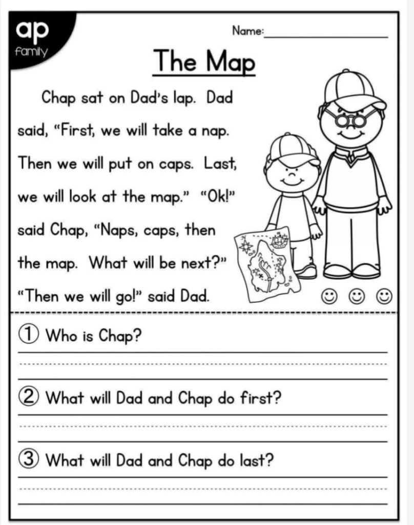 Reading Worksheets For Kindergarten Free Printables Worksheets Library