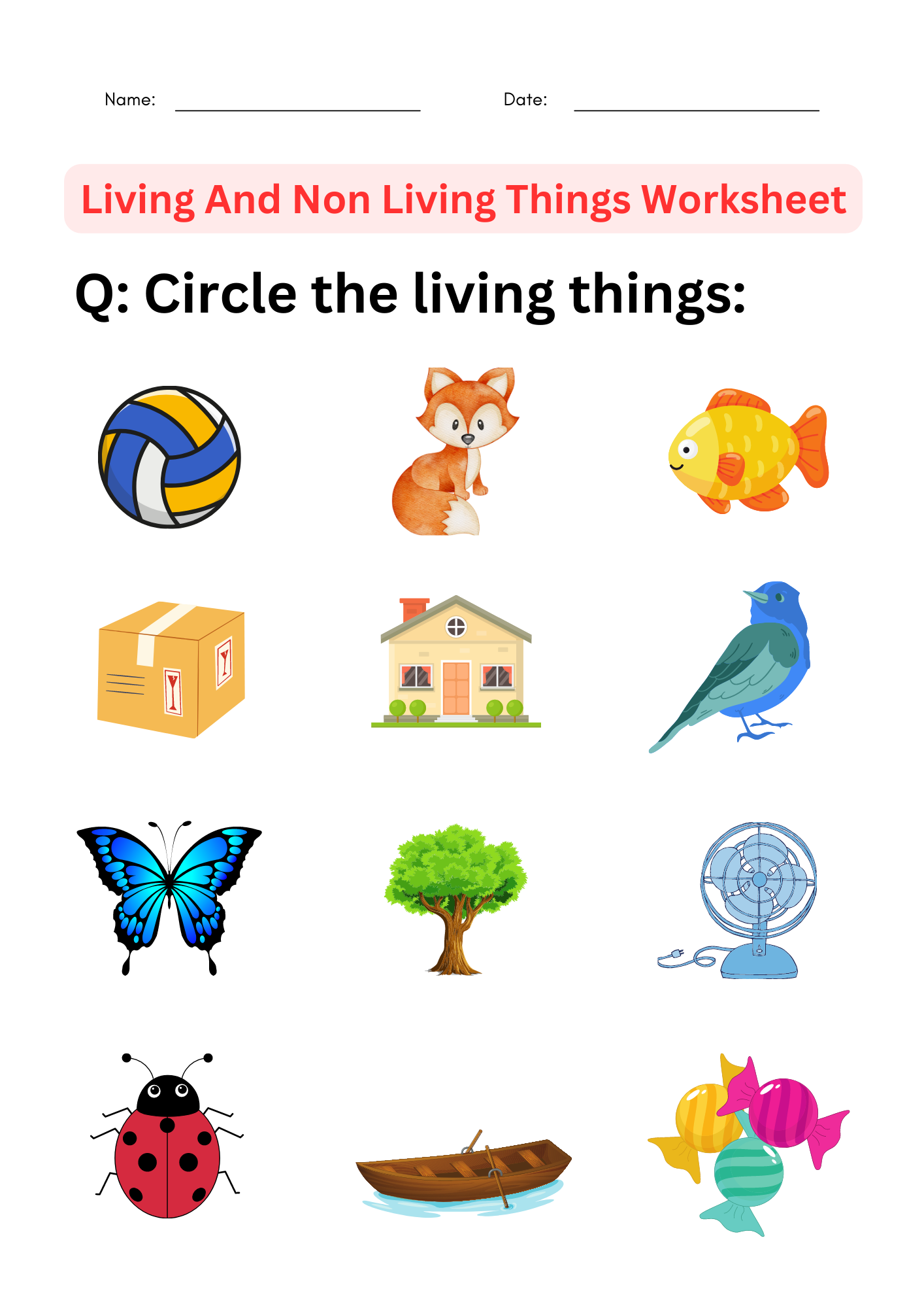 Science Living And Non Living Things Worksheet For Grade 1 2 3 4 Made By Teachers
