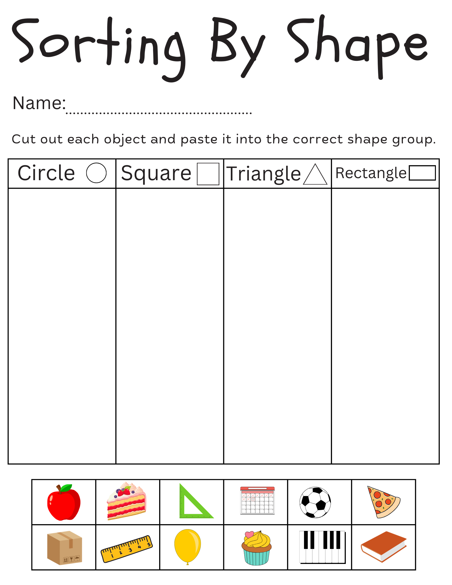 Sorting Worksheets For Kids Free PDF A To Z Worksheet