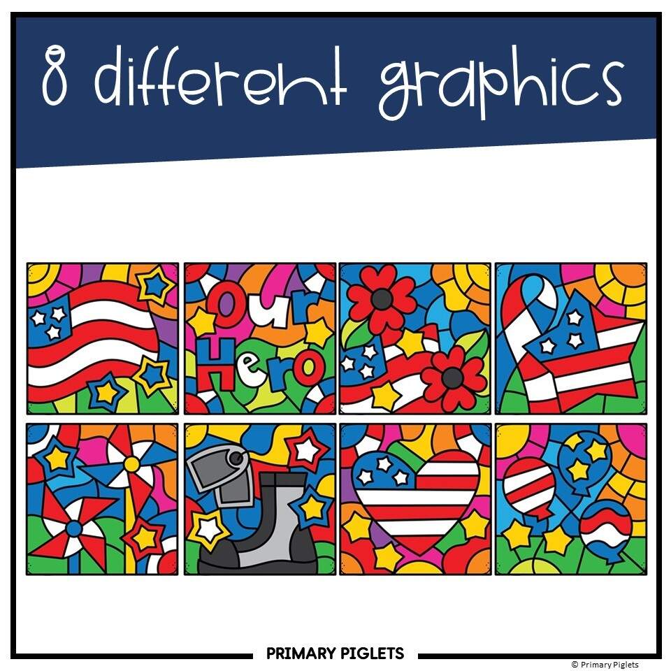 VETERANS DAY ACTIVITIES COLOR BY NUMBER CODE KINDERGARTEN 1ST GRADE MATH Made By Teachers