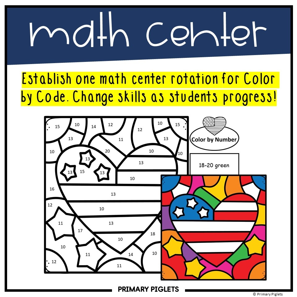 VETERANS DAY ACTIVITIES COLOR BY NUMBER CODE KINDERGARTEN 1ST GRADE MATH Made By Teachers