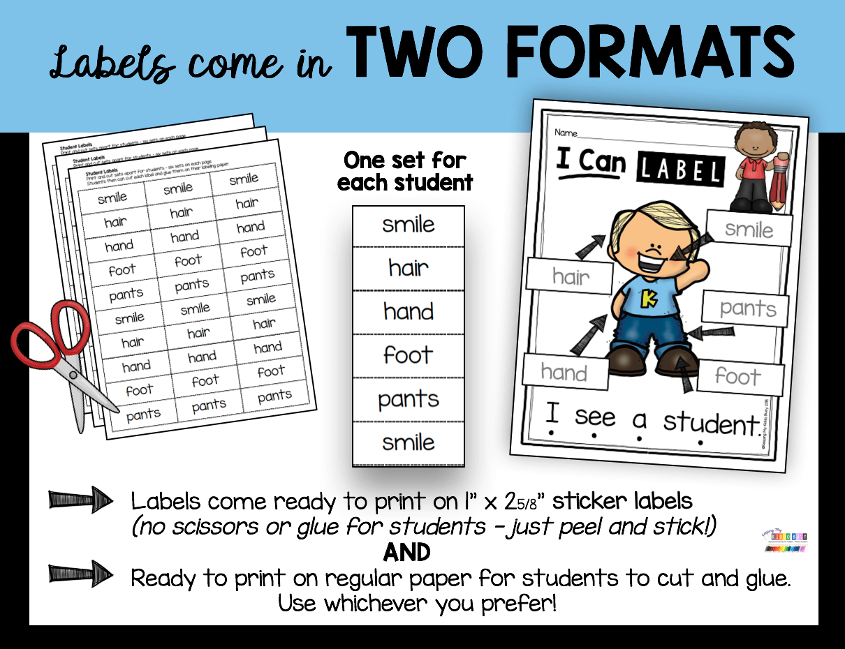 Writing At The Beginning Of The Year In Kindergarten LABELING Worksheets Library