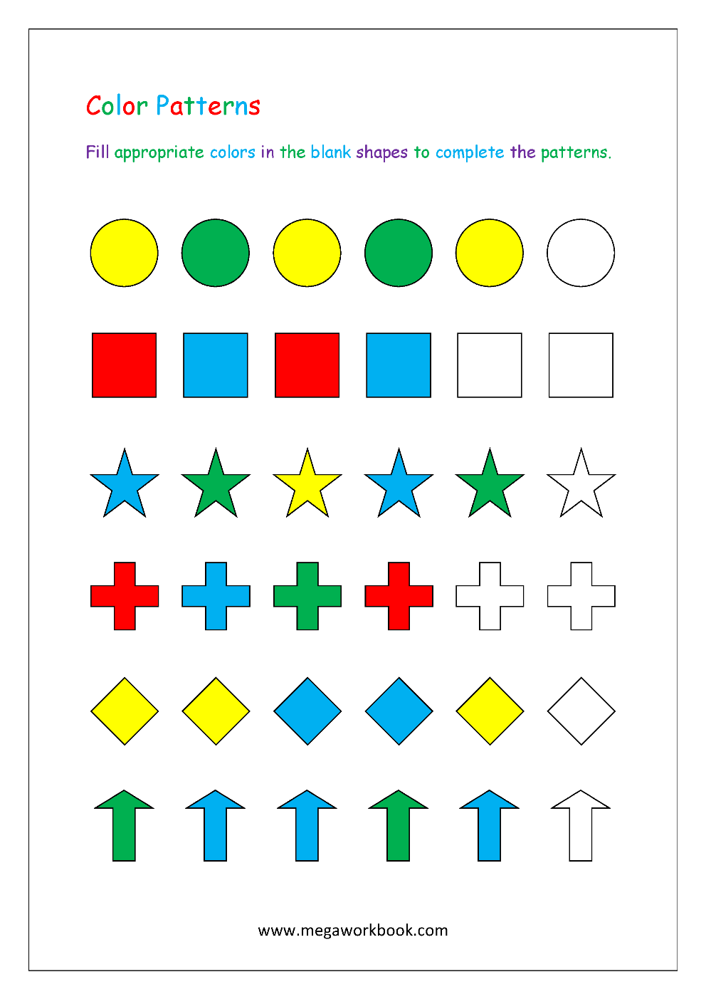 10 Pattern Ideas Math Patterns Preschool Patterns Pattern Worksheet