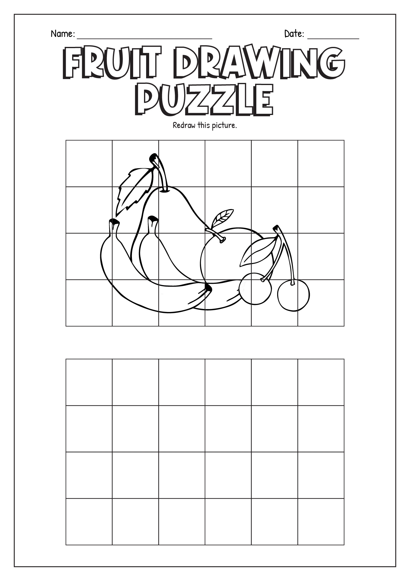 Grid Drawing Worksheets For Art Lessons The Art Teacher