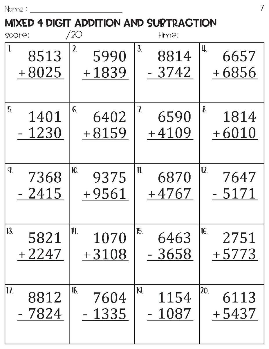 4 Digits Addition With 4 Addends With Without Regrouping Worksheets Math Problems Teaching Resources