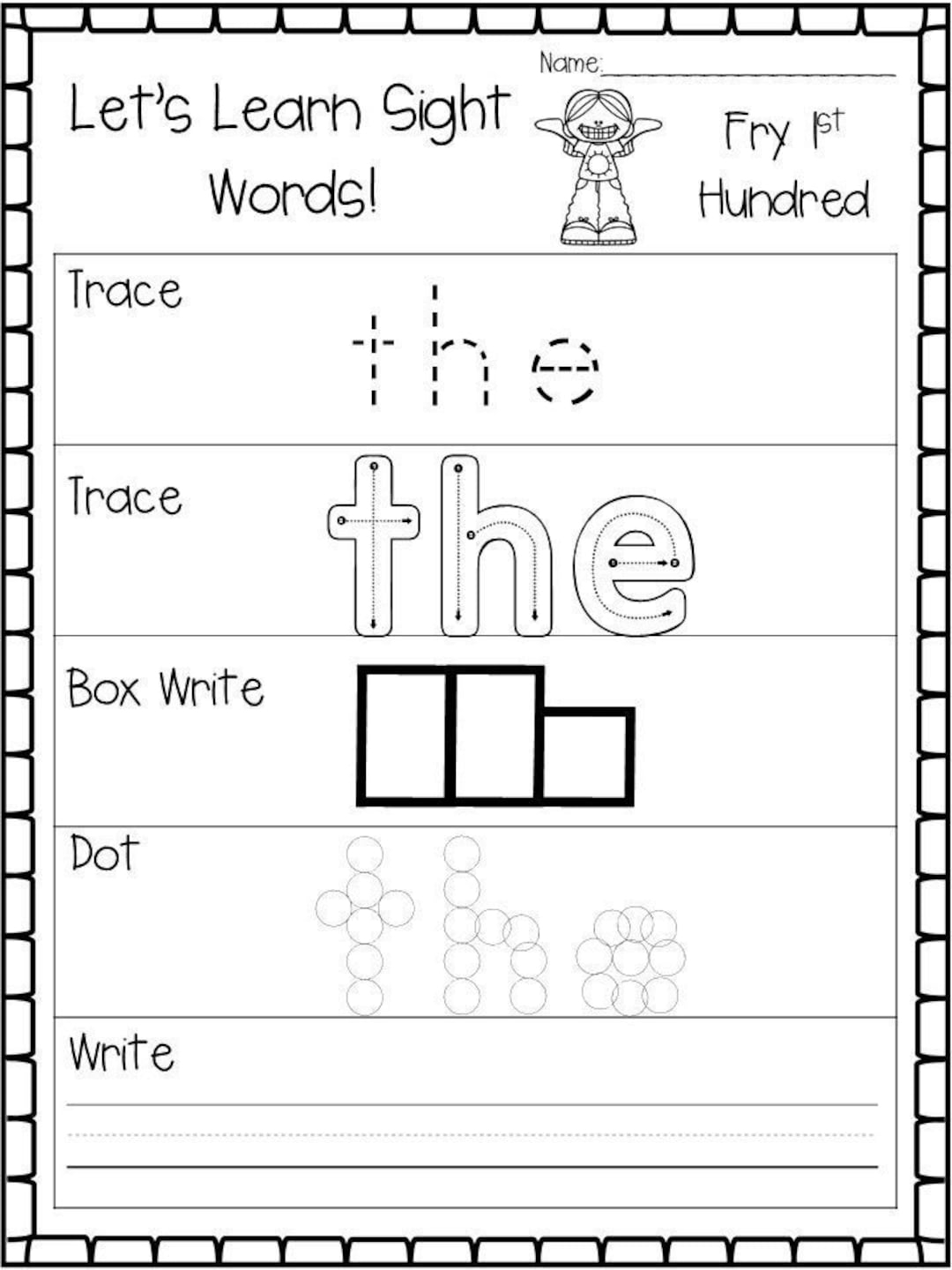 Again Sight Word Worksheet Kindergarten Made By Teachers