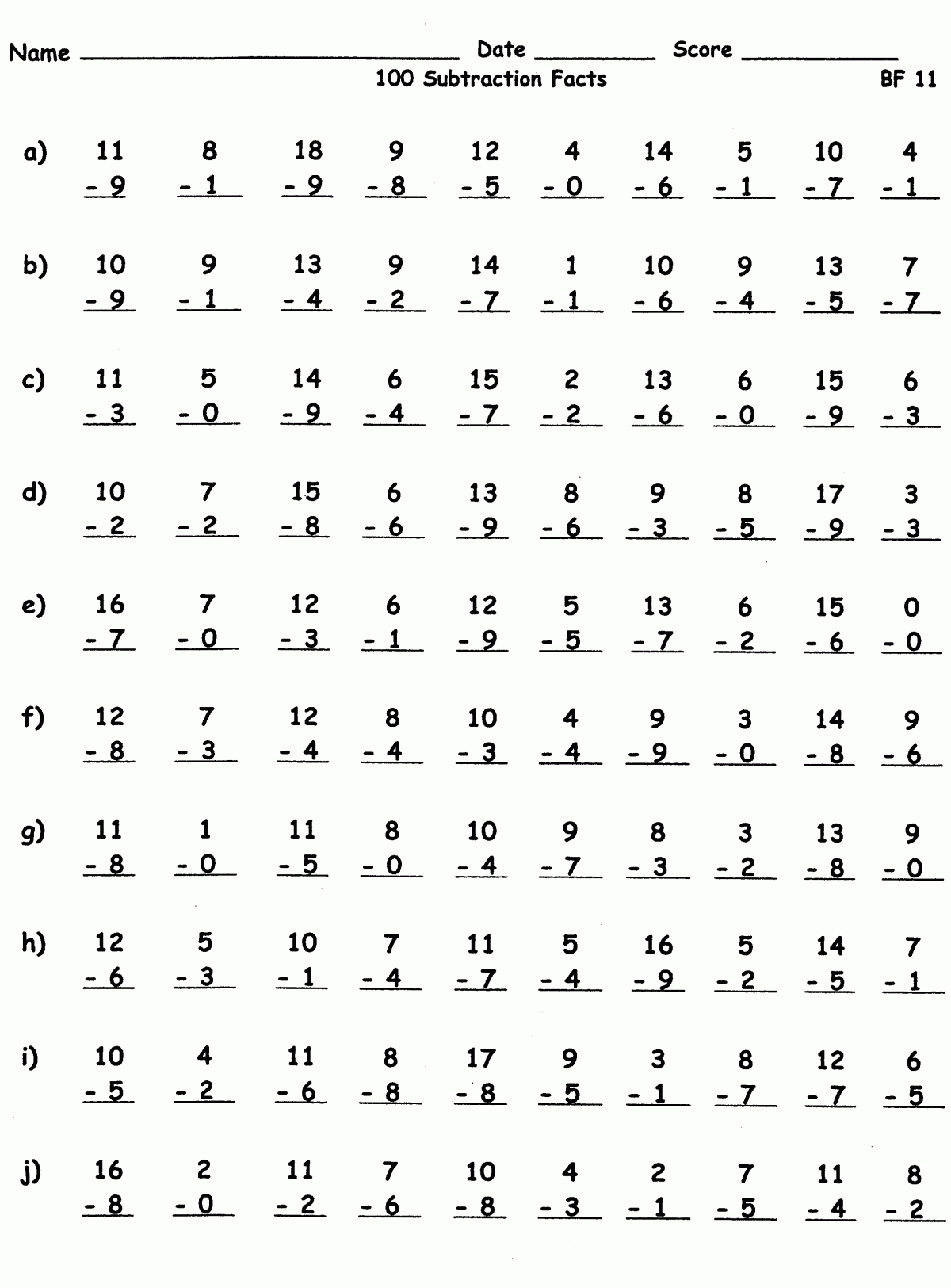 Adding 1 10 100 Worksheets