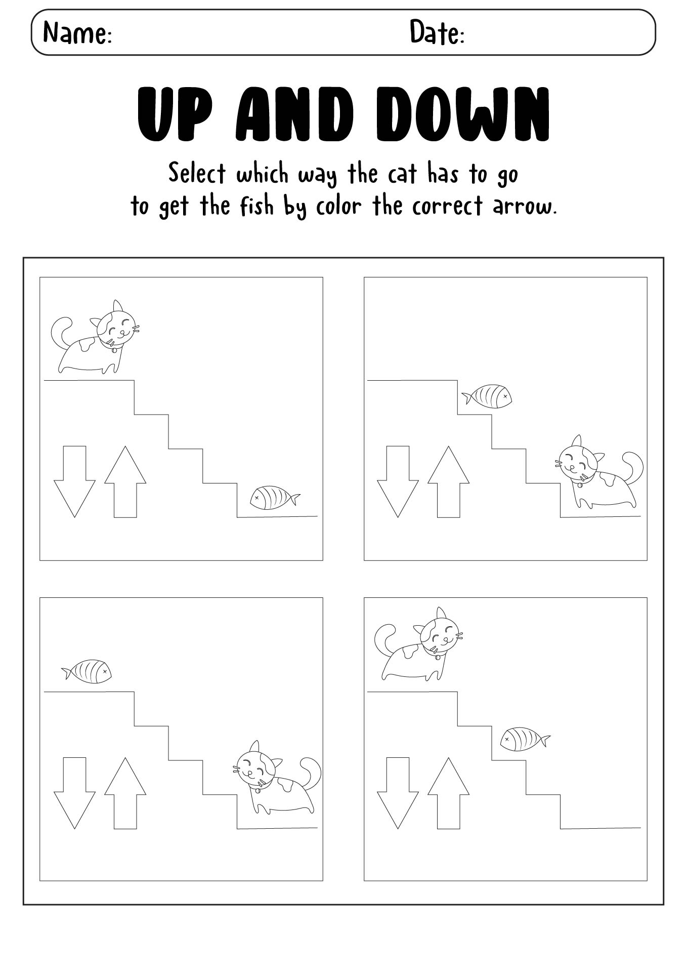16 Up And Down Worksheets Preschool Free PDF At Worksheeto