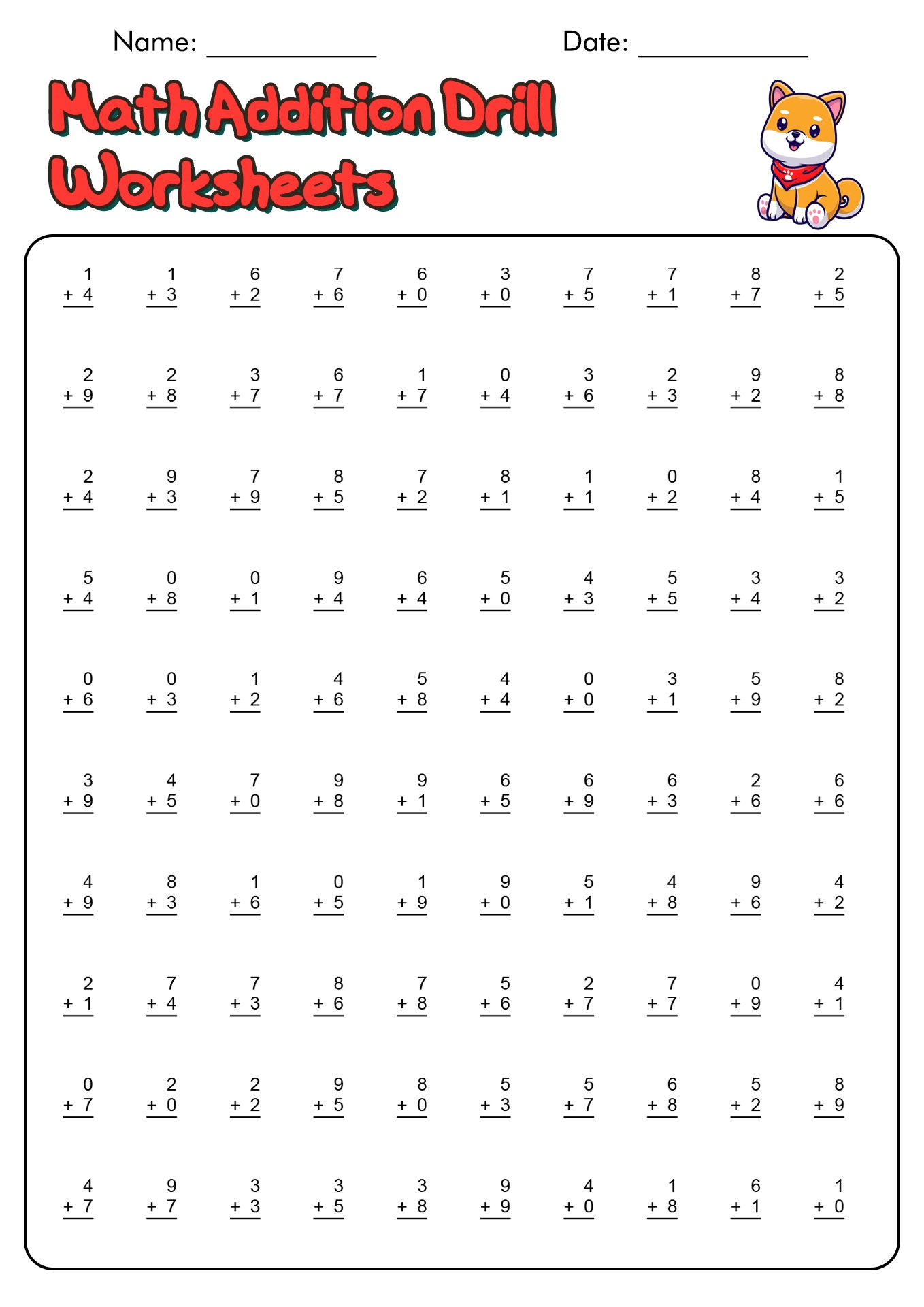 Basic Addition Facts 8 Worksheets FREE Printable Worksheets Worksheetfun