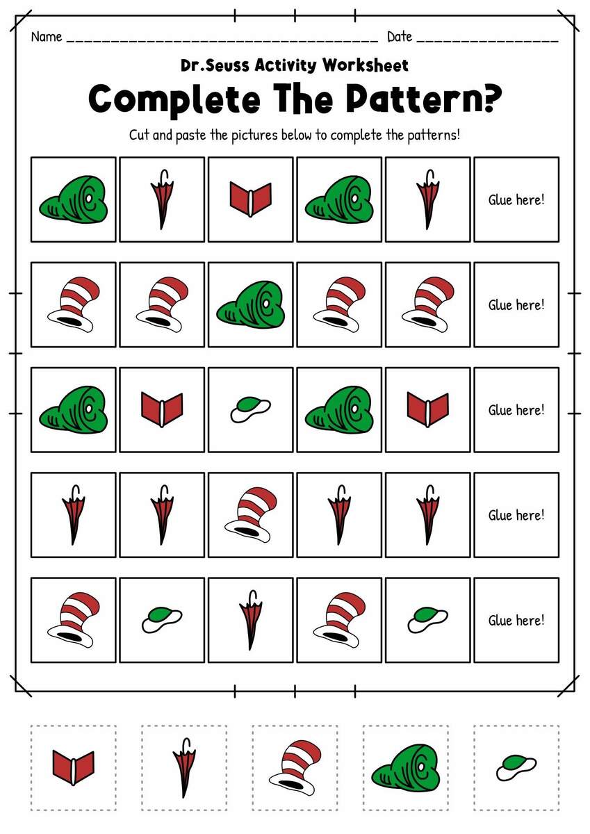 Dr Seuss Worksheets For Preschool Made By Teachers