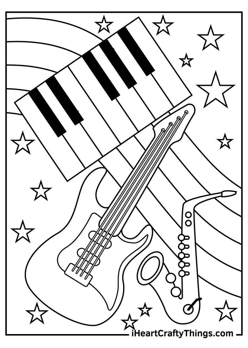 20 Music Coloring Pages 100 Free Printables