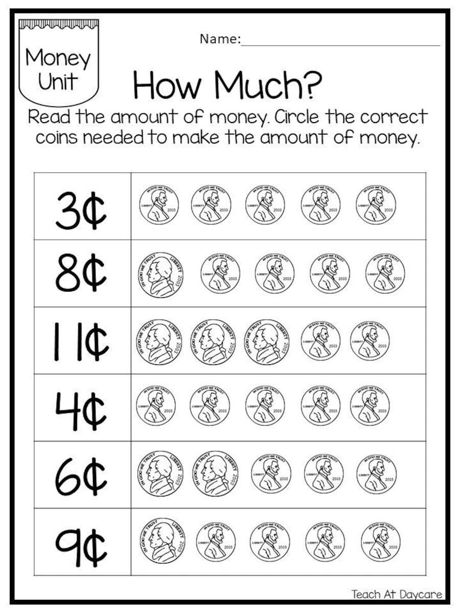 Counting Money Worksheets