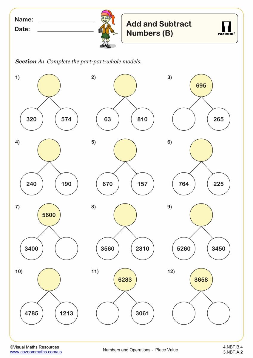 3rd Grade Addition Worksheets PDF Printable Worksheets Cazoom Math