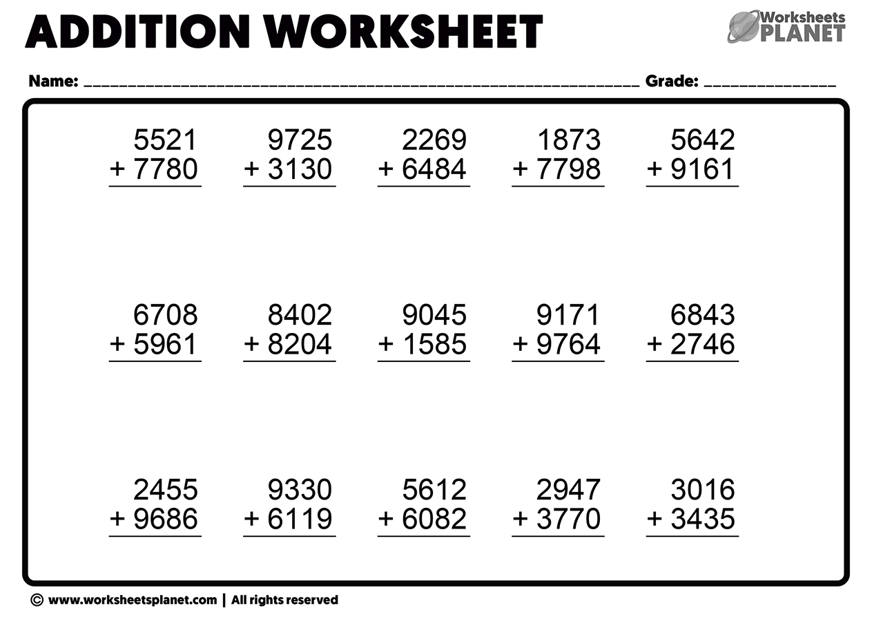 4 Digit Addition With Regrouping Worksheets Worksheets Library