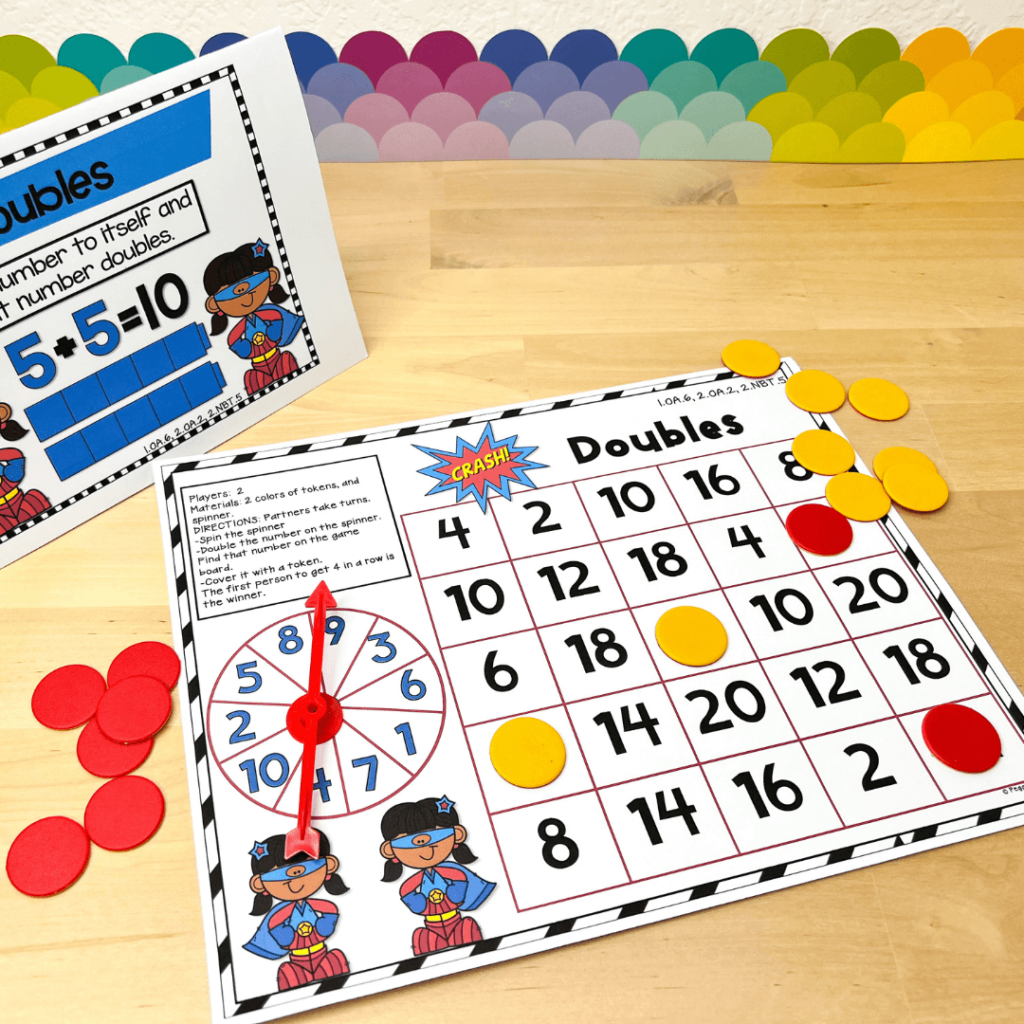 Doubles Facts In Math Addition Fluency Strategy First Grade Centers And More