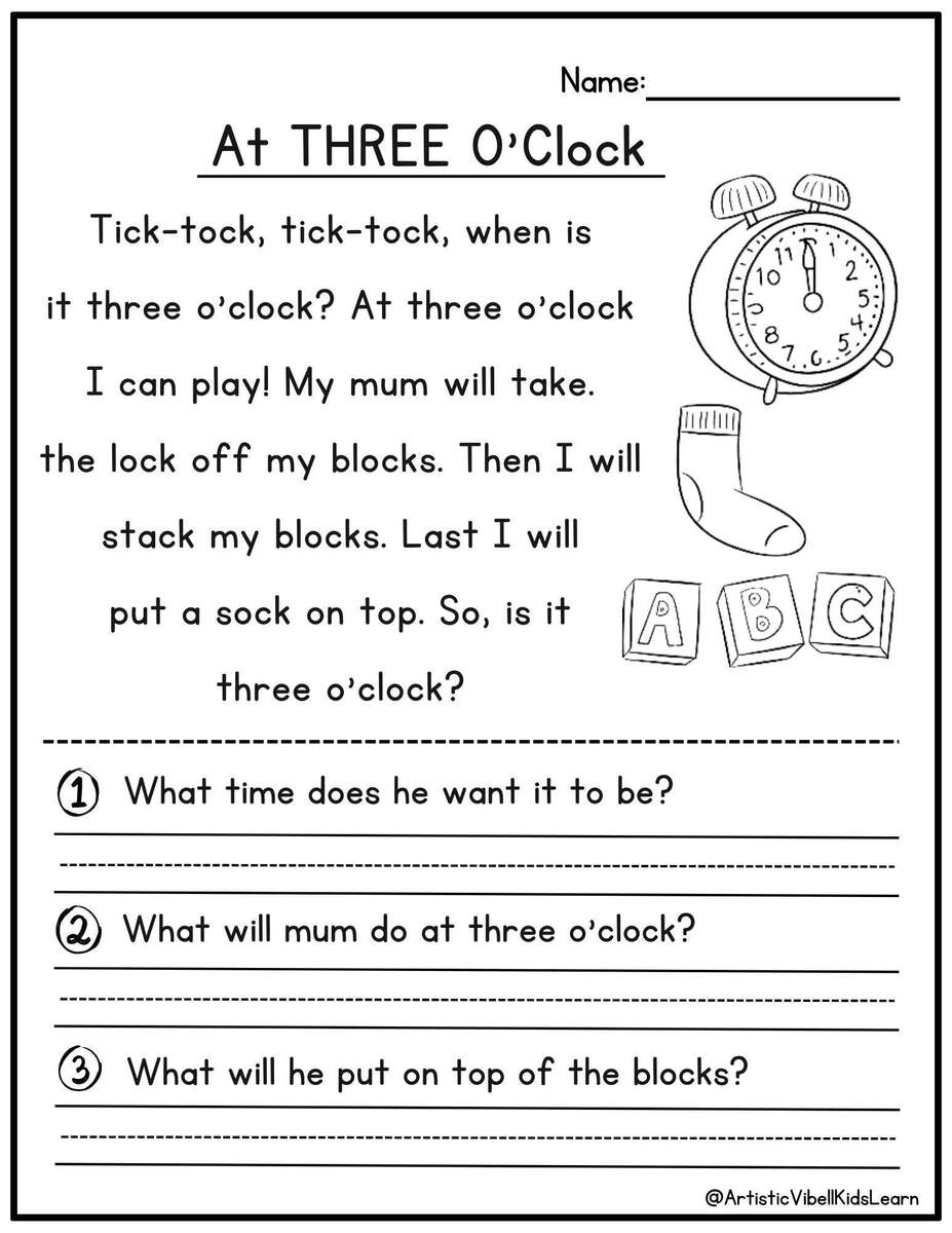 50 Kindergarten 1st Grade Reading Comprehension Passages Worksheets Sentences Reading Worksheet Fluency Worksheet English Passage Etsy Israel