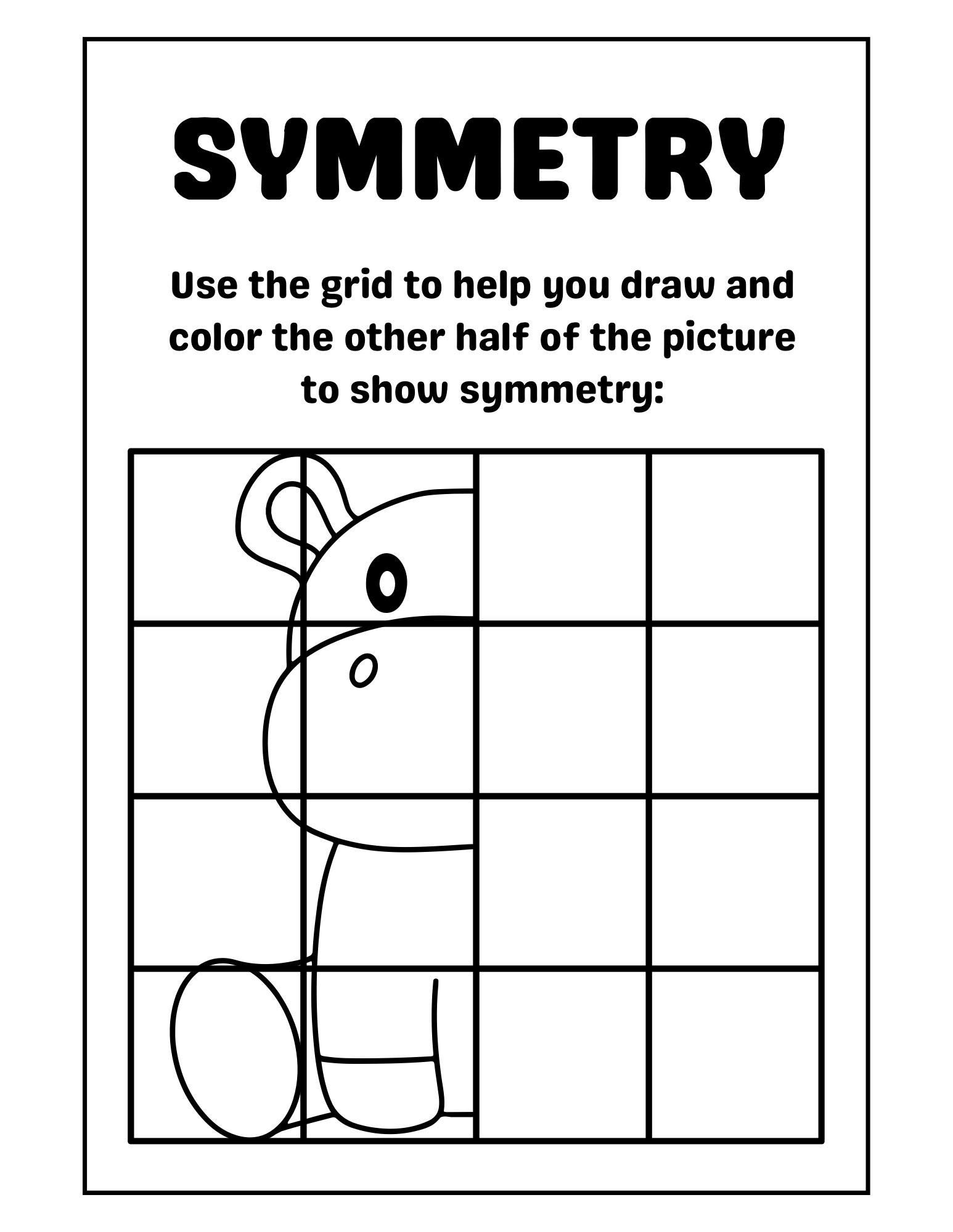 50 Symmetry Drawing Art Worksheet Reflections Art Etsy