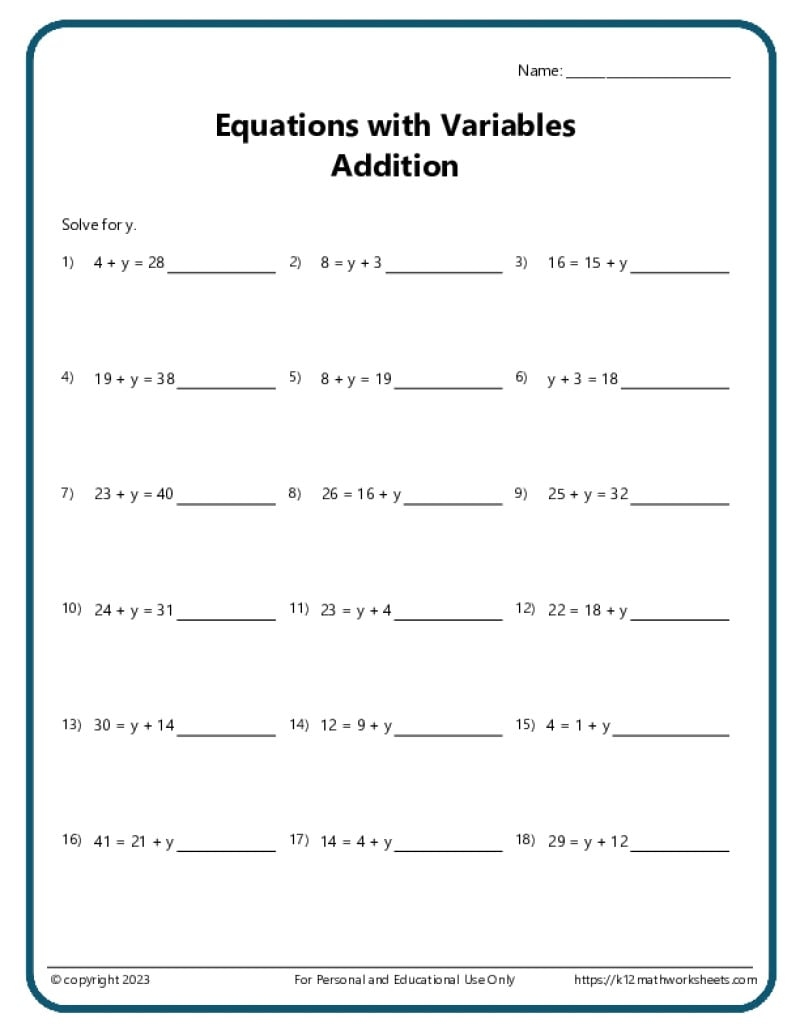 Addition Worksheets K12 Math Worksheets