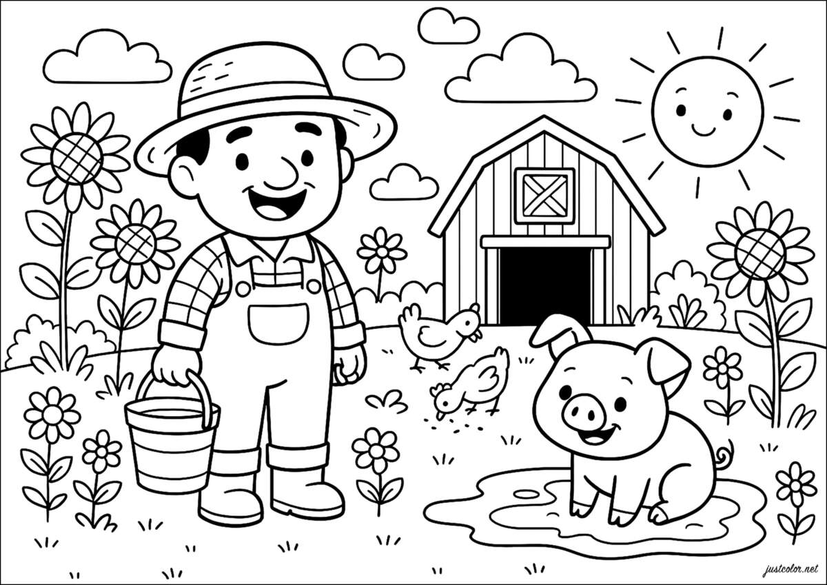 44 Farm Animals Coloring Pages Free Printable PDFs