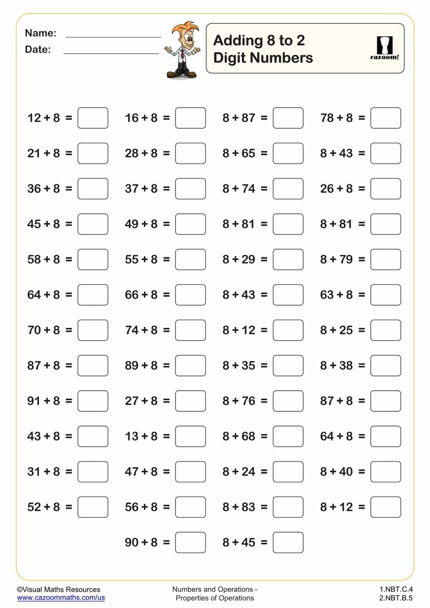 Multi Digit Addition Worksheets 6 9 Digit Problems PDF Download Etsy Australia