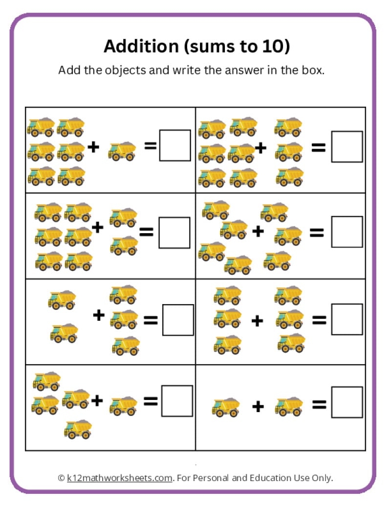 Addition Drills Superstar Worksheets