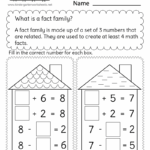 Addition And Subtraction Fact Family Worksheet Free Printable Digital PDF