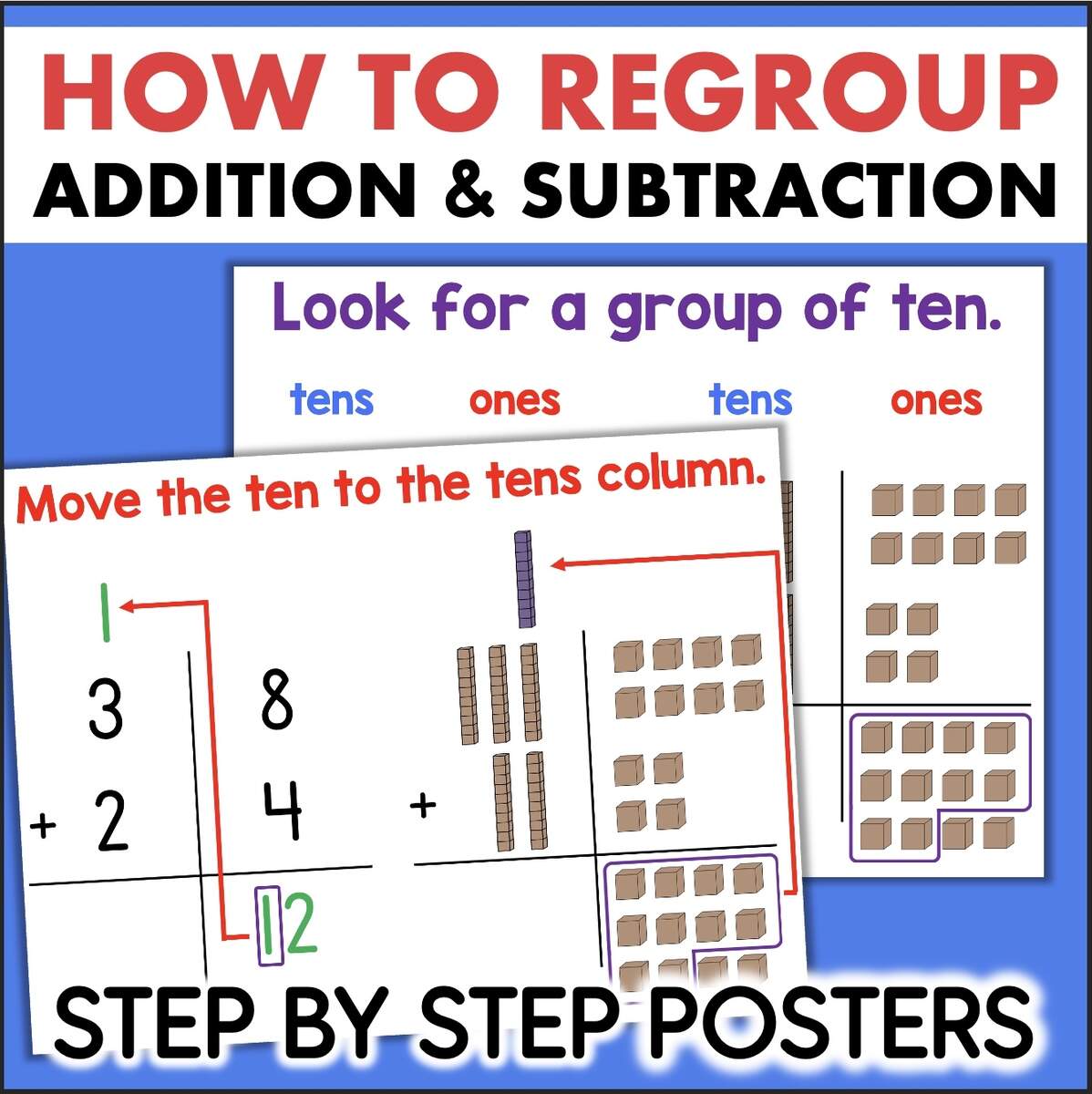 The Standard Algorithm For Multidigit Addition And Subtraction In 3 Easy Steps Math Coach S Corner