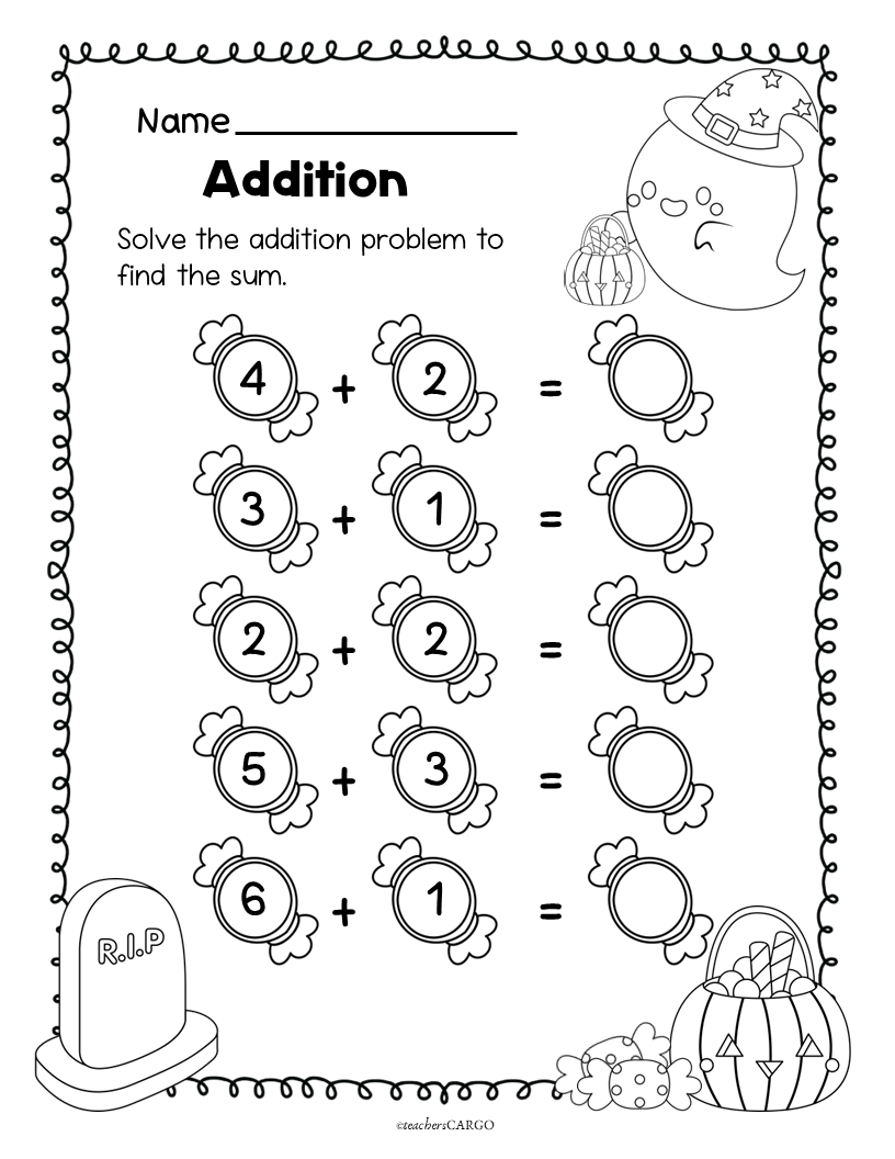 Addition And Subtraction Within 10 Halloween Addition And Subtraction Made By Teachers