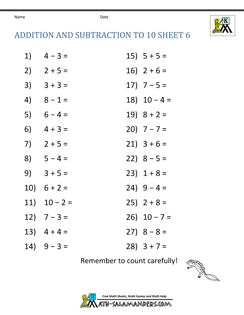 Kindergarten Add And Subtract Workbook K5 Bookstore