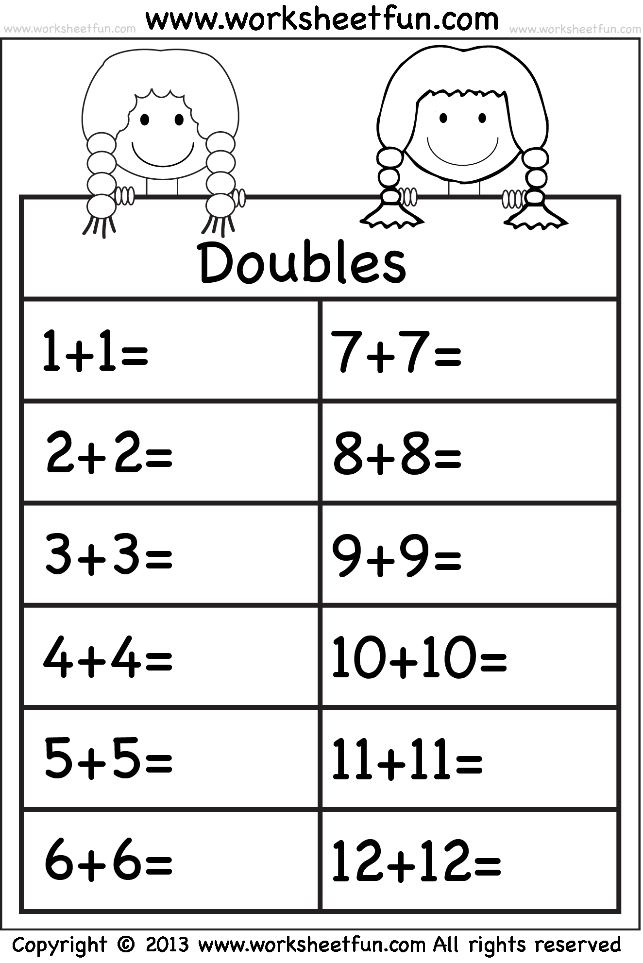 Doubles Plus 2 Worksheet Free Printable Worksheets For Grade 1 ArgoPrep