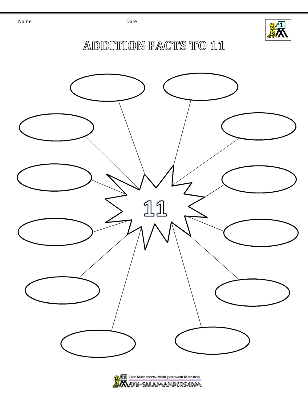 Addition Fact Practice 1st Grade