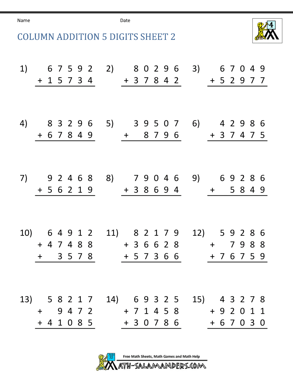 Addition Regrouping Worksheet 4th Grade