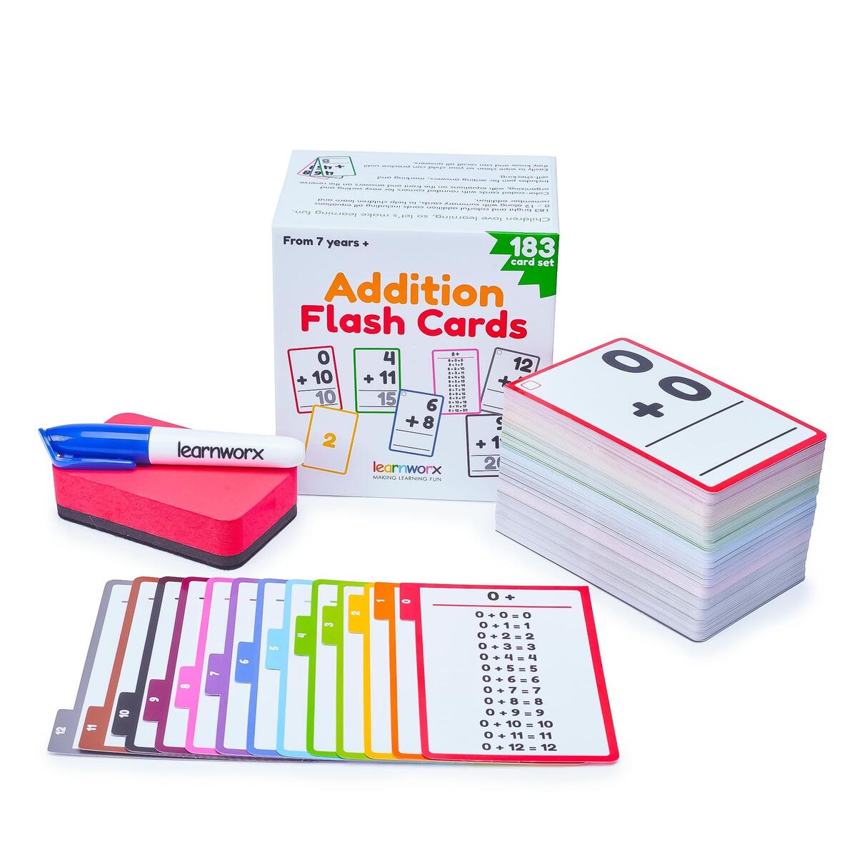 Amazon Addition Flash Cards 1st Grade 183 Math Flash Cards For Kids Ages 4 8 1st 2nd 3rd Grade Math Flash Cards 2nd Grade Learn Math For Kids